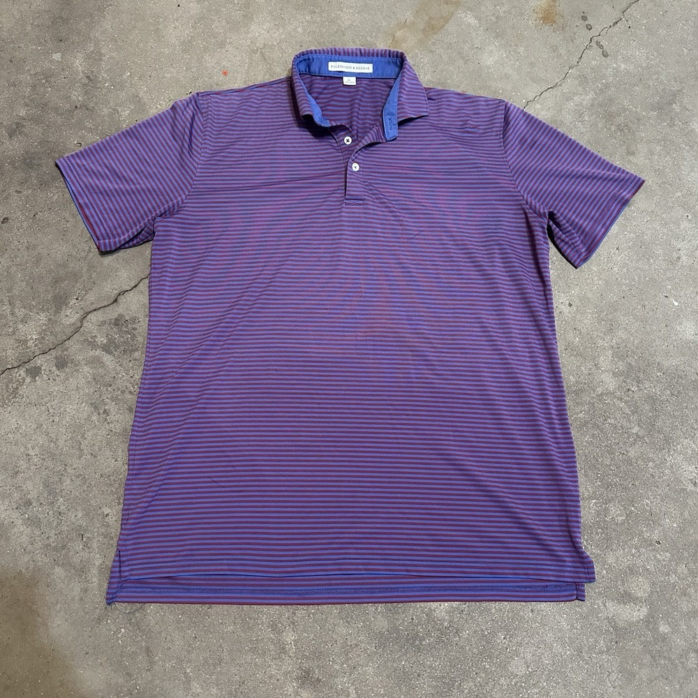 Holderness & Bourne Shirt Men's XL Performance Polo Golf Striped Tailored Fit